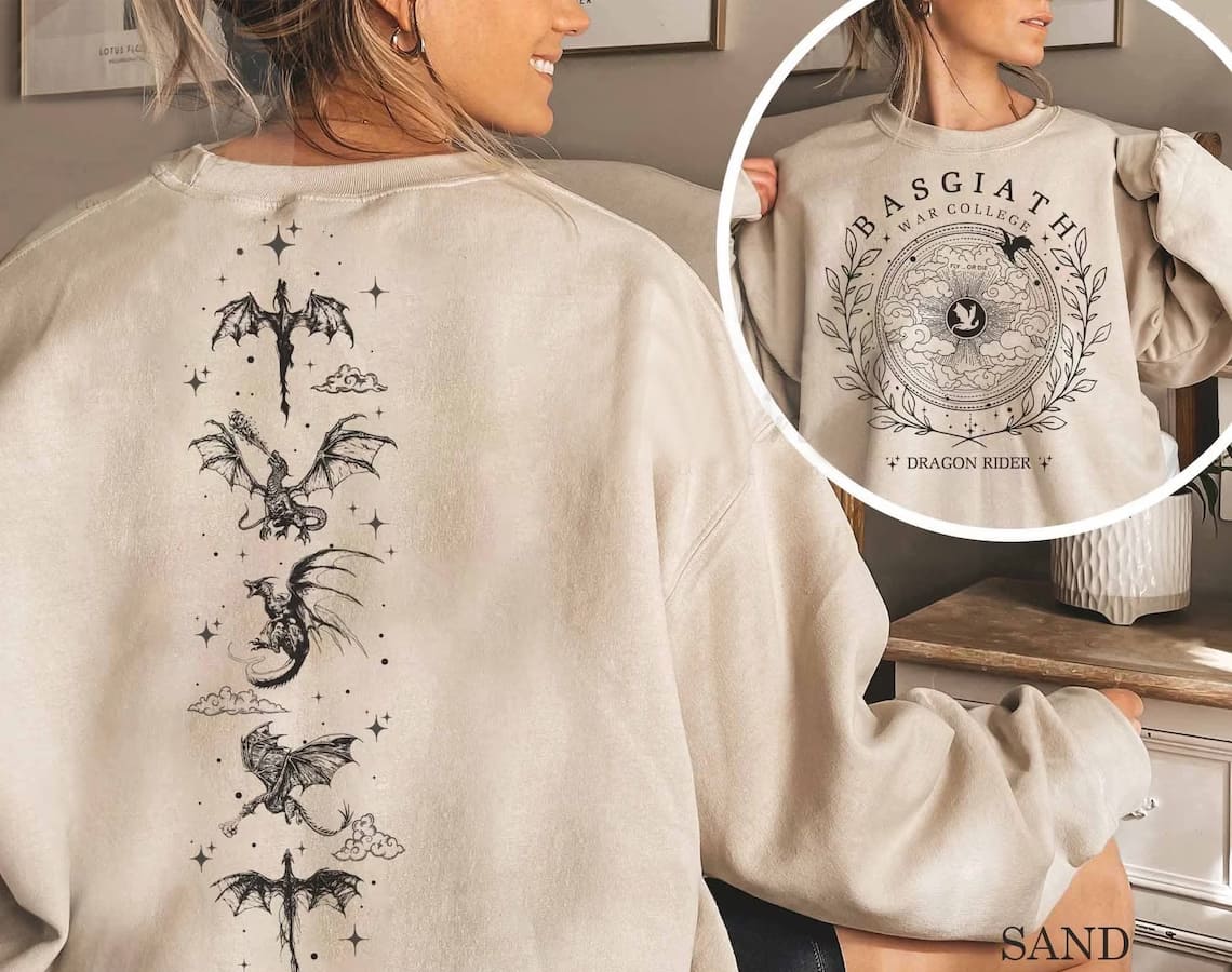 Fourth Wing Double-Sided Print Sweatshirt